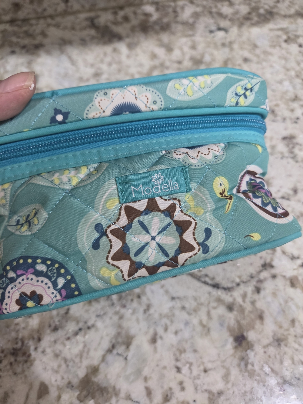 NWT Large Train Makeup Case - Peacock Green And Blue Modella Vera Bradley LAL